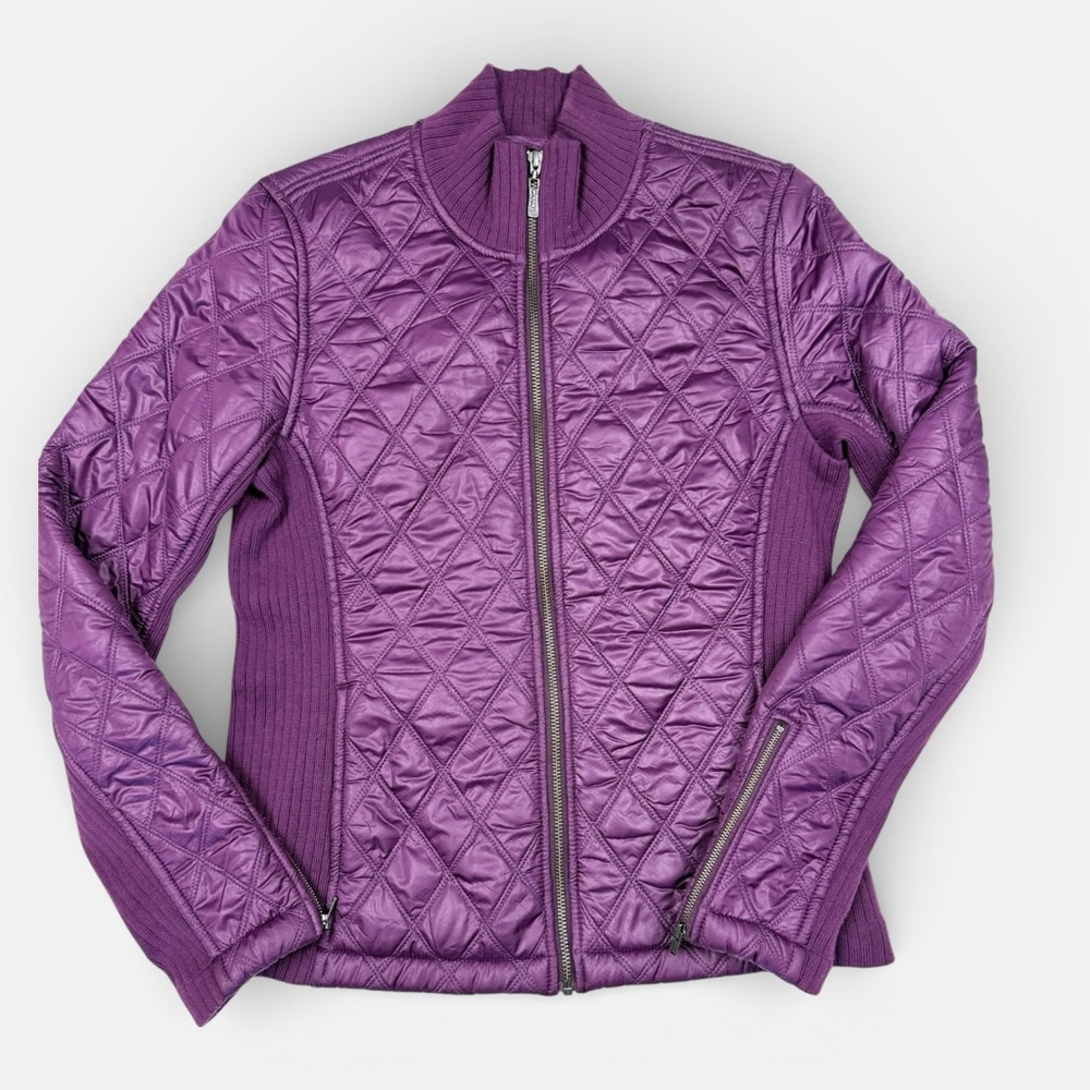 Prana Diva Quilted Jacket in a purple